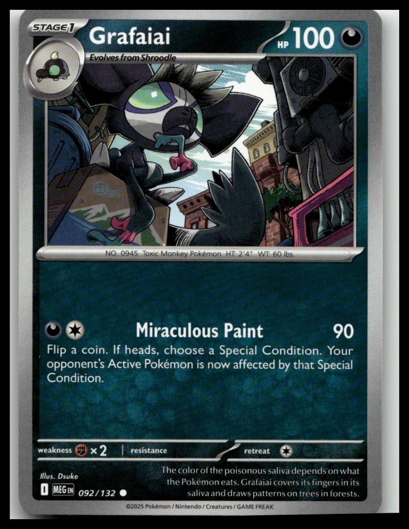 Grafaiai Common ME01: Mega Evolution 092/132 NM