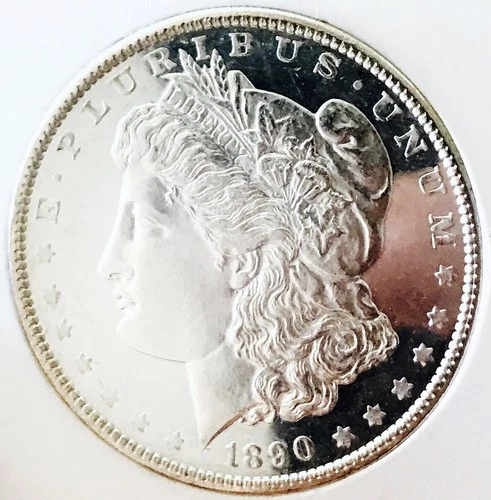 1890 P MORGAN DOLLAR! SPECTACULAR DMPL! 30+INCH LIQUID MIRRORS$$ MS++++++ #64713