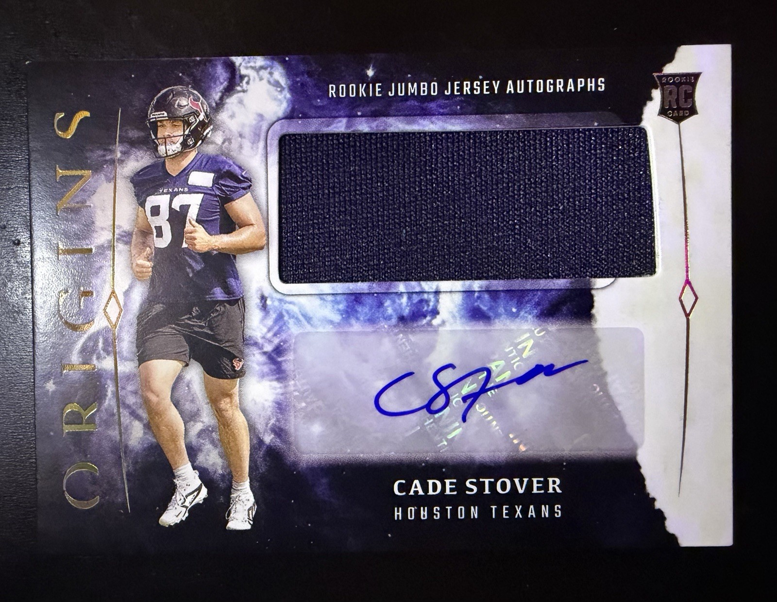 2024 Panini Origins - Rookie Jumbo Jersey Autographs Cade Stover #RJA-CST
