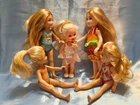 MATTEL LOT OF 5 BARBIE DOLL ASSORTMENT 4 CHELSEA & ONE 1994 VINTAGE KELLY LOT 3