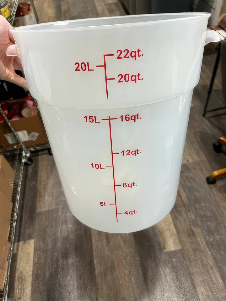 (3pk) 22 Qt Round Food Storage Container w/ Lid Set, Polypropylene NSF, BPA-Free - Image 3 of 4