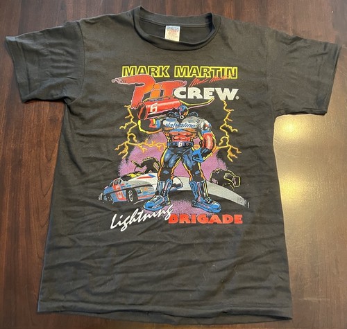 T-shirt vintage Mark Martin #6 Valvoline Racing 1994 ragazzo XL Nascar due lati - Foto 1 di 8