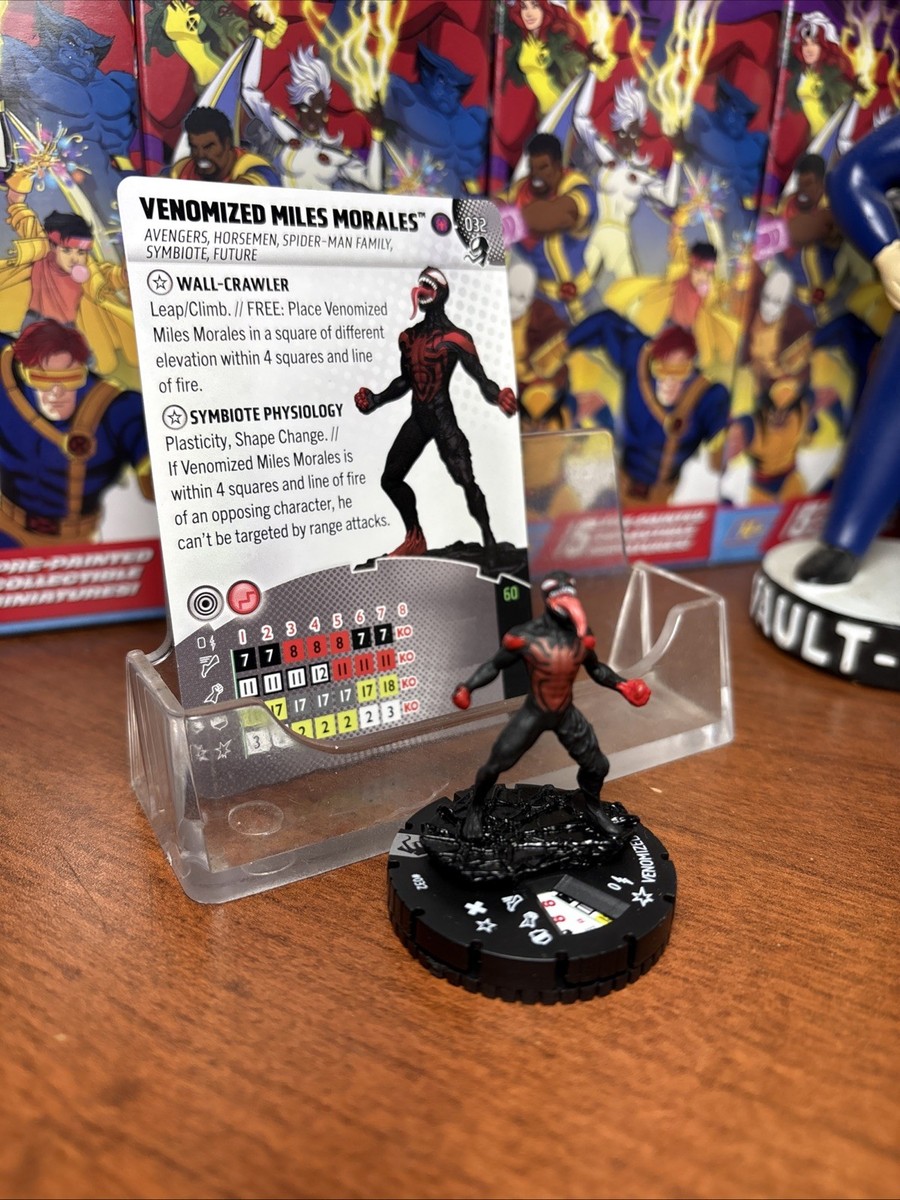 Marvel Heroclix VENOMIZED MILES MORALES 032 RARE With Card Venom