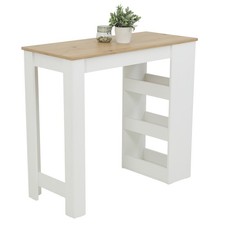 Bartisch - Artisan Eiche - weiß - 115x50 cm Bartisch Theke