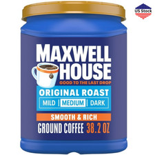 Original Roast Medium Ground Coffee Smooth Rich Flavor 38.2 oz Canister 11.25 per pound