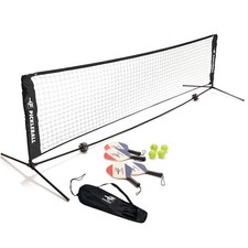 FILA Accessories Pickleball Net Set Includes 4 Paddles, 4 Balls, All Weather Net