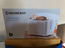Silvercrest 2 Slot Toaster with warming rack White New Boxed Unused