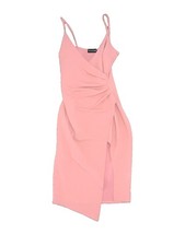 PrettyLittleThing Women’s Pink Bodycon Midi Dress Size UK 10 Party Night Out