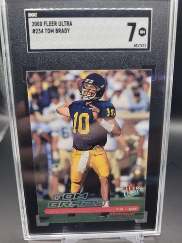 Tom Brady 2000 Fleer Ultra Rookie Card (RC) #234-SGC Graded 7 NM (Michigan/Pats)