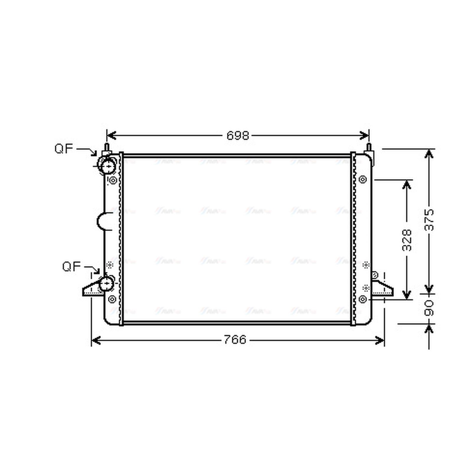 Radiator FDA2396 AVA 1109232 YM218005BA