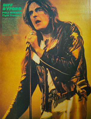 BIFF BYFORD, SAXON Magazine Poster Kerrang  #8. 1982 #