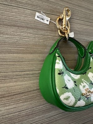 NWT Coach Mini Carmen Bag Charm Coin Purse Floral Print CBL08