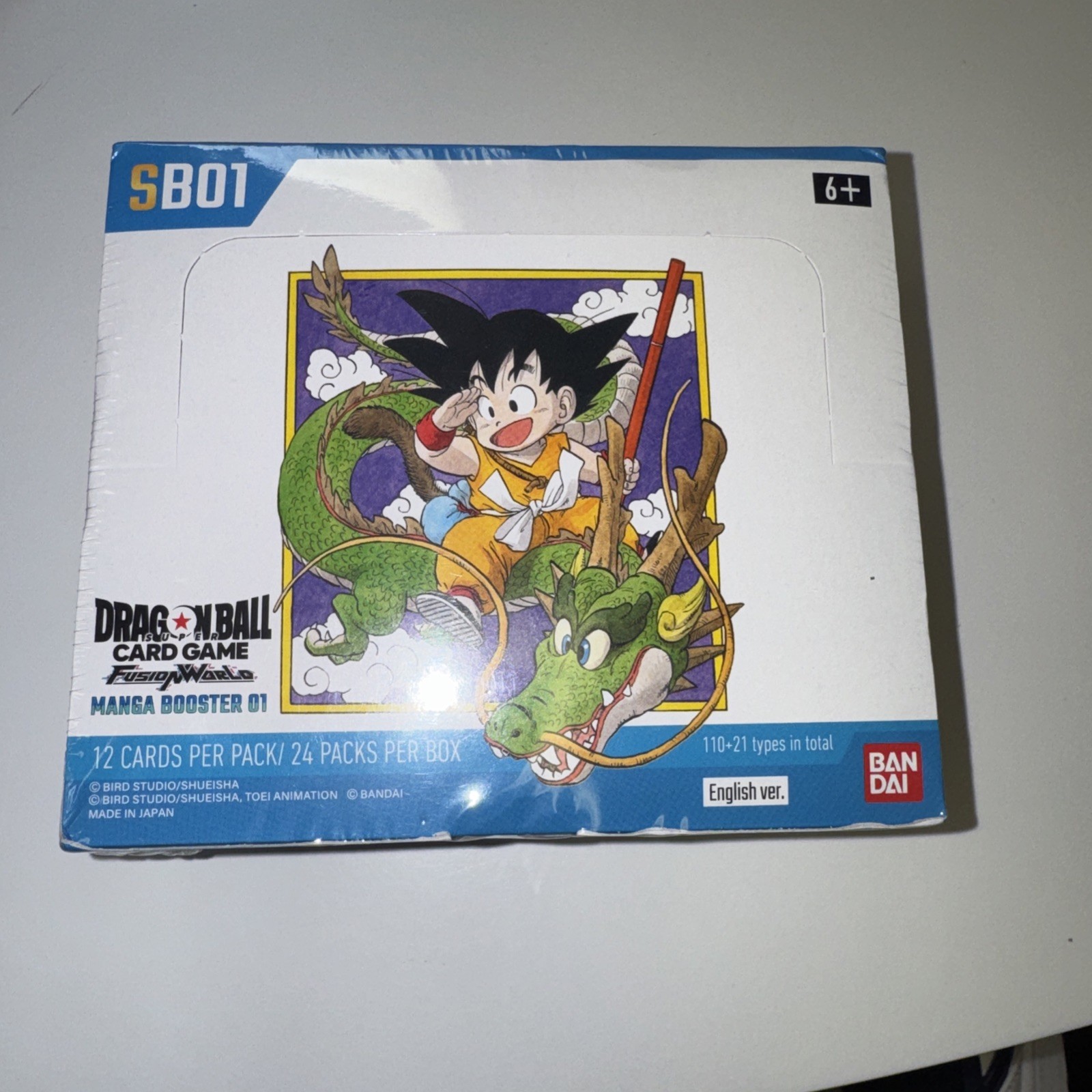 DRAGON BALL SUPER FUSION WORLD MANGA BOOSTER 01 SB01 DB INGLÉS NUEVO SELLADO