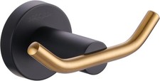 Towel Hooks Black and Gold, SUS 304 Stainless Steel Wall Hooks, Heavy Duty Robe