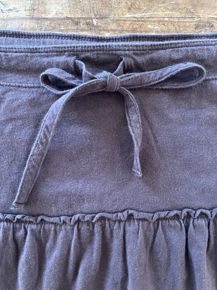 Vintage Abercrombie & Fitch Skirt Brown Drawstring Waist Size Small - Image 3 of 4
