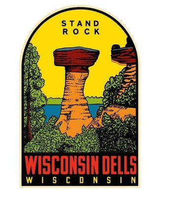 Wisconsin Dells Vintage Style Sticker Decal R8725