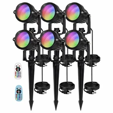 10W RGBW Landscape Lights Spot Lights Outdoor for Yard Garden Decor Spotlight...