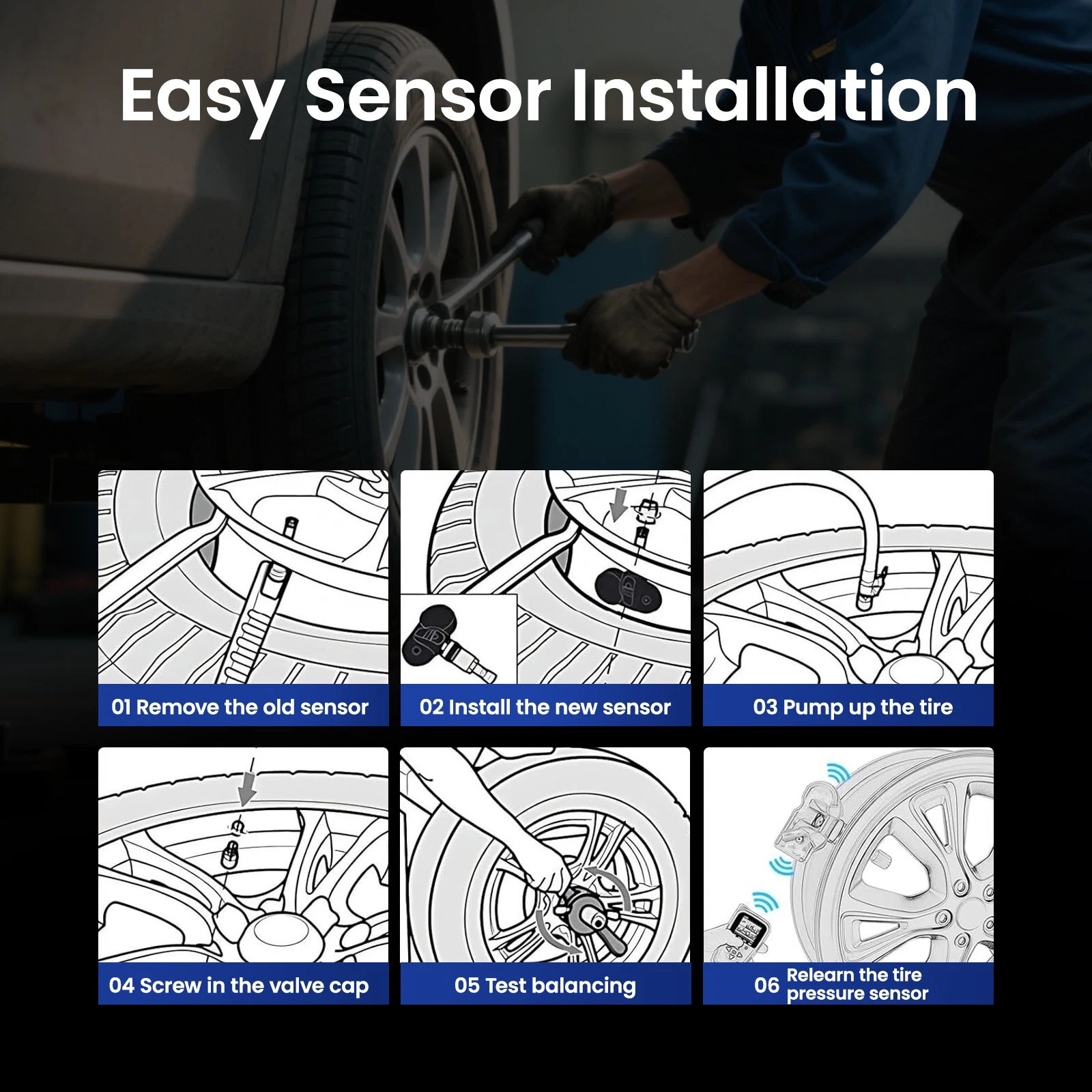 💥OEM 4PCS TPMS Tire Pressure Sensor 433MHZ For Audi A4 A6 A8 Q7 R8 ...