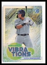2022 Bowman Virtuosic Vibrations Refractors #VV-4 Jasson Dominguez Yankees RC SP