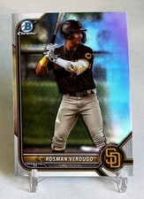 Rosman Verdugo 2022 Bowman Draft Chrome #BDC-161 Refractor San Diego Padres