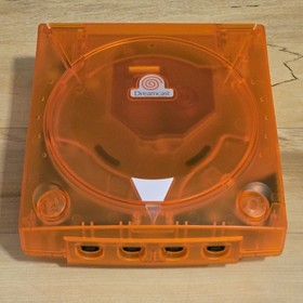 Modded Sega Dreamcast Game Console GDEMU 256GB Orange Replacement Shell
