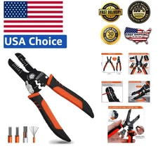 4-in-1 Wire Service Pliers Crimper Stripper Cutter Gripping for 12-20AWG Cable