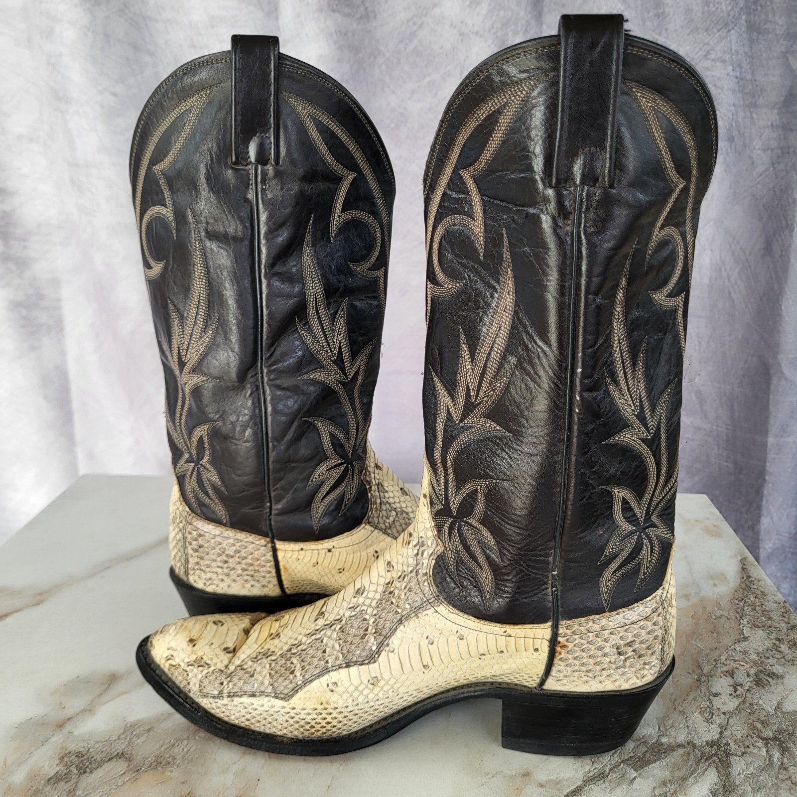 Dan Post USA Natural Spotted Python White Men's S… - image 13