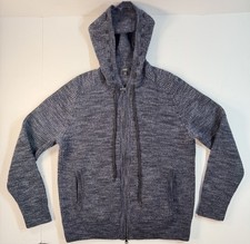 Vince Hoodie Mens Large Wool Cashmere Full Zip Sweater Gray Luxury