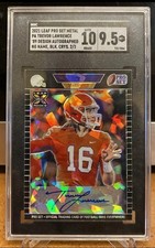 TREVOR LAWRENCE AUTO 2/2 2021 LEAF METAL PRO SET BLACK CRACKED ICE SGC 9.5/10 💎
