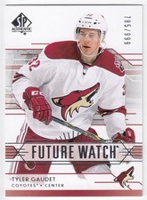 2014-15 Upper Deck SP Authentic Future Watch TYLER GAUDET 207 /999 Coyotes UD RC