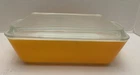 Pyrex Yellow Vintage Large 1 1/ 2 Qt Refrigerator Dish With Lid 0503 Rectangle