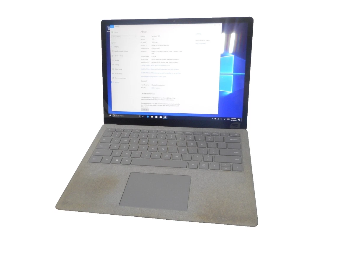 【Core i7】Microsoft surface Laptop 1769 Microsoft Surface Laptop 1769 i7-7660U 16GB 512GB SSD - Silver