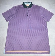 Greyson Performance Geometric Short Sleeve Polo/Golf Shirt-Spring Garden