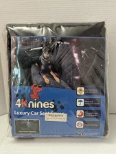 4Knines  Luxury Regular Car Seat Cover Dog Hammock Black for SUVs