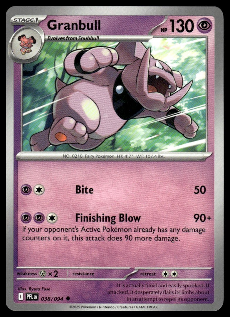 Granbull ME02: Phantasmal Flames 038/094 Normal NM