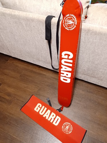 Keifer Aquatic 40" Red Lifeguard Rescue Tube Reinforced Strap, Reach Assist Loop