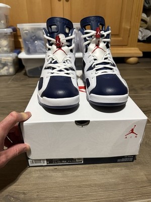 Air Jordan 6 Retro Olympic 2024 Sneakers Size 9