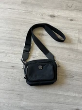Tory Burch Mini Virginia Recycled Nylon Black Crossbody Bag