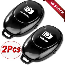 2 Pcs Camera Shutter Wireless Bluetooth Remote Control for Android Apple iPhone