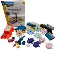 Motorized Building STEM Set Club Genius Gear Set Loop-O-Plane Edition 40PC Set