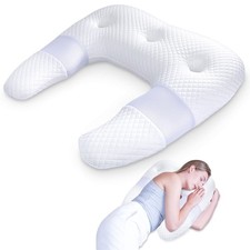 Side Sleeper Pillows for Adults, U Shaped Body Pillow for Pain Relief, Orthop...