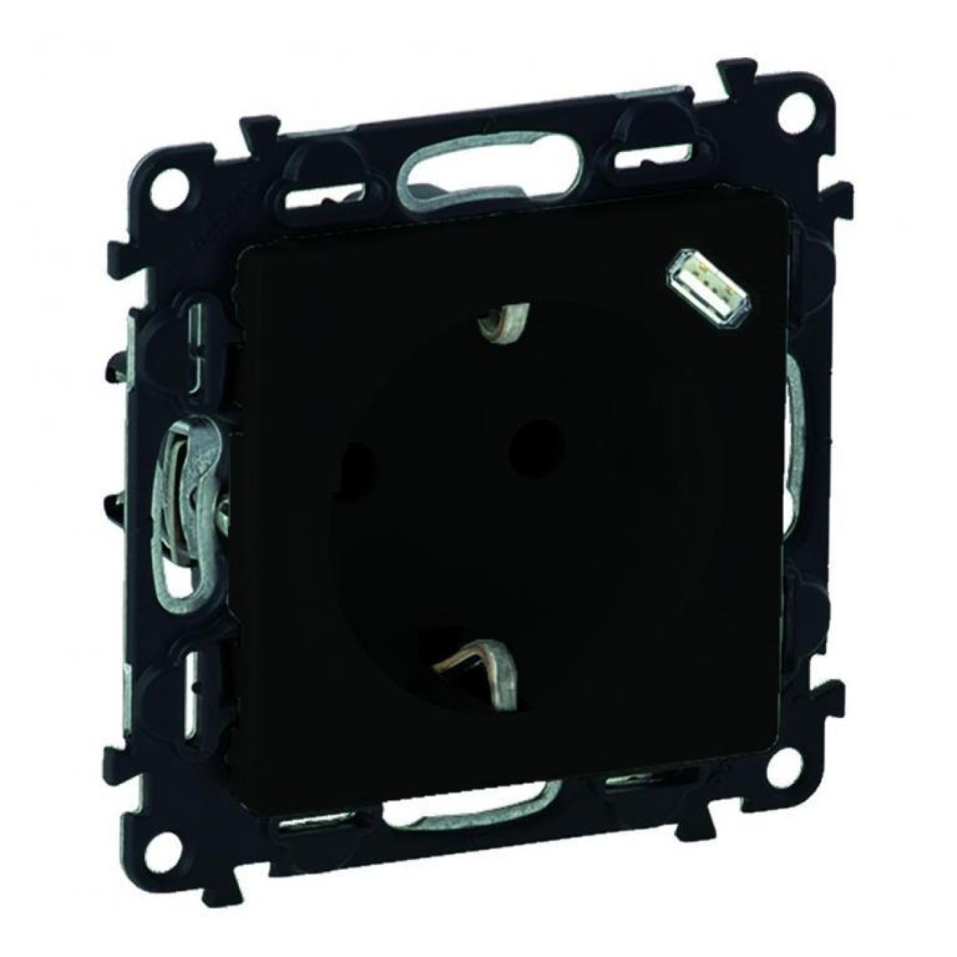 schuko socket 2p + z with USB type c socket VALENA LIFE 756335