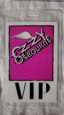 Ozzy Osbourne Backstage Pass Vintage Lamanated Original Hot Pink V.I.P.