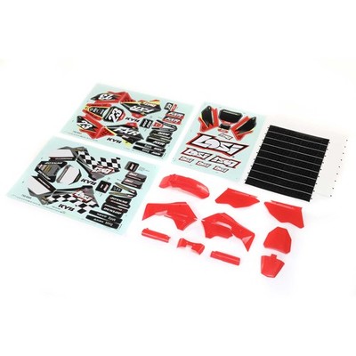 Losi Red Plastics w Wraps PM-MX SM LOS260000 Elec Car Truck Replacement Parts
