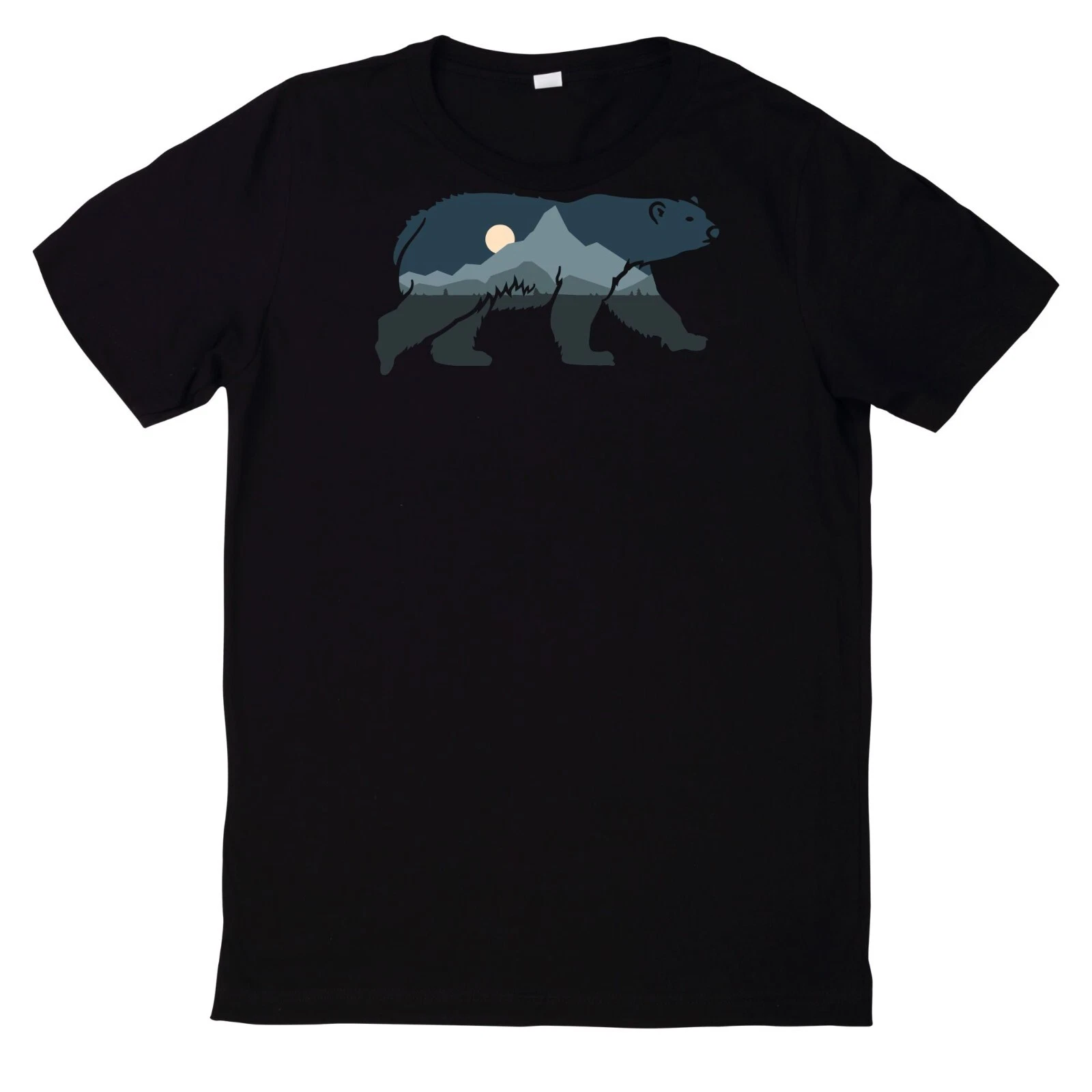Mountain Forest Hiking Landscape Motif T-Shirt