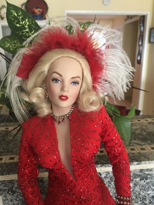 fitted lace wedding dress Marilyn Monroe Red Sequin Dress Gentlemen Prefer Blondes – LausenCrafts main image 1