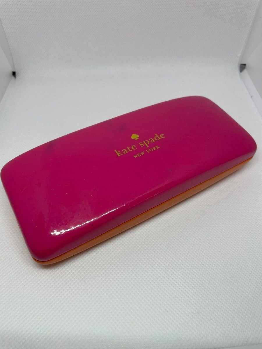 Kate Spade Pink and Orange Eye Glass Case Sunglasses Hard 