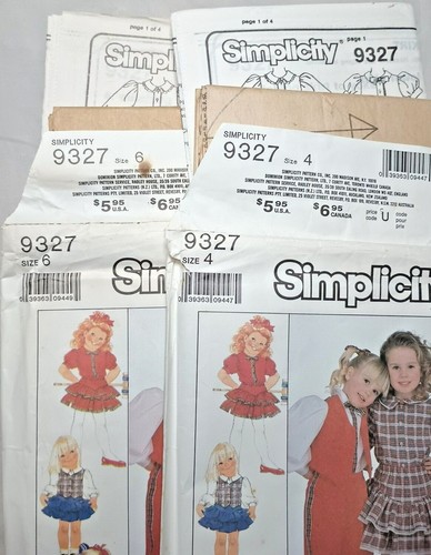 Simplicity 9327 Mädchen Oberteil Rock Hose Schnittmuster Neu Auswahl Größe 4 oder 6 - Bild 6 von 6