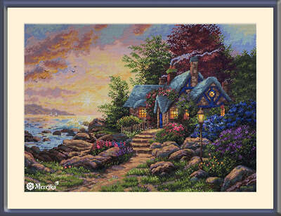 Merejka Counted Cross Stitch Kit Seaside Hideaway K-165