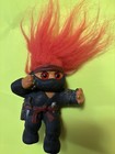 Bambola Troll Ninja Vintage di M.T. Modellino Ninja Karate Capelli Arancioni 1992 giocattolo CE